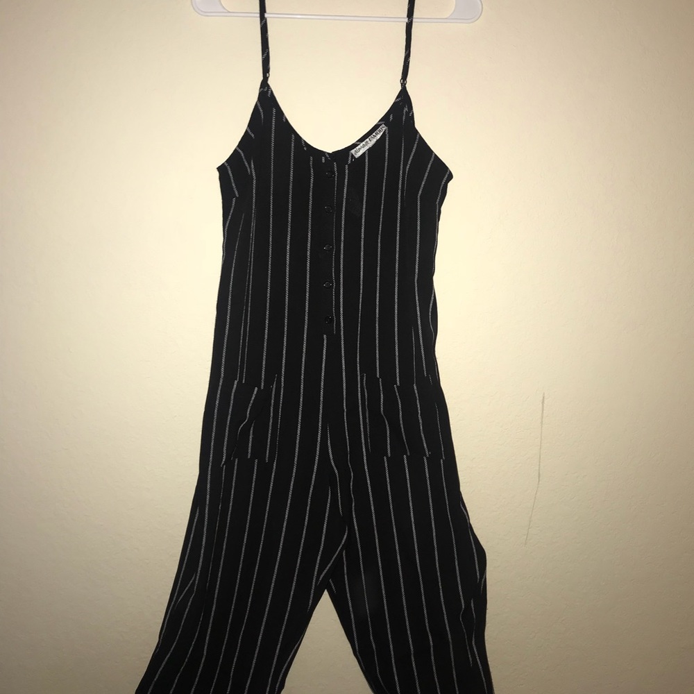 Black and white strip jumper